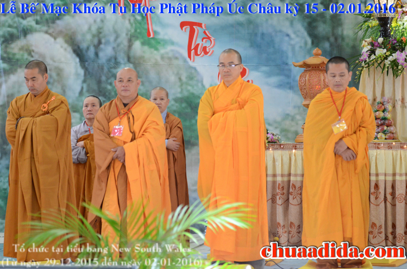 Hình Lễ Bế Mạc Khóa Tu Học Phật Pháp Úc Châu Kỳ 15 02 01