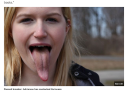 Cô gái có lưỡi dài nhất thế giới