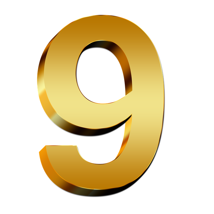 Con số 9: Con số 9 là một số may mắn và tượng trưng cho sự hoàn thiện và trọn vẹn. Hãy xem hình ảnh liên quan đến con số 9 để cảm nhận vẻ đẹp và ý nghĩa sâu sắc của nó.