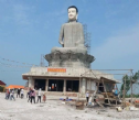 Thái Bình: Tượng Phật cao trên 30m đang xây dựng bất ngờ đổ sập