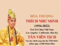 Hoa Kỳ: Hòa Thượng Thích Như Minh, Trụ Trì Chùa Việt Nam, Los Angeles, California viên tịch