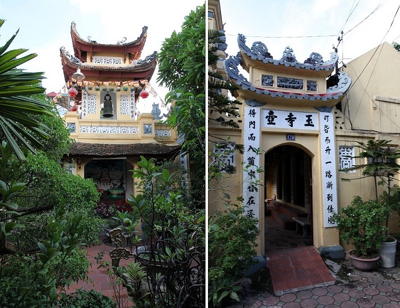 Chùa Bà Ngô nằm ở số 128, phố Nguyễn Khuyến, tên chữ là 