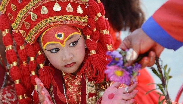 Thánh nữ của người Nepal đều phải là những bé gái đồng trinh