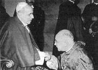 Hồng y Spellman và Giáo hoàng Pius XII