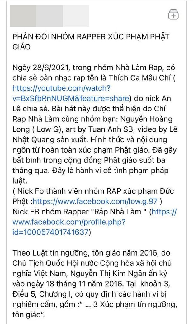 Đáng lên án: Bản rap của 1 nhóm rapper chứa ca từ và hình ảnh xúc phạm Phật giáo, các thành viên lập tức lên tiếng xin lỗi - Ảnh 3.