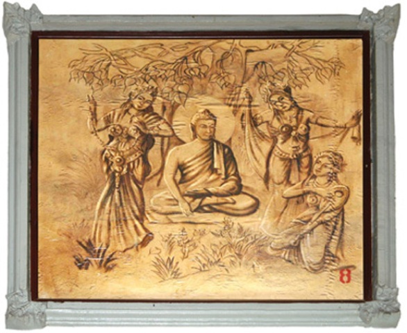 Ma Vương sai 3 cô công chúa đến khuyến dụ Đức Phật
