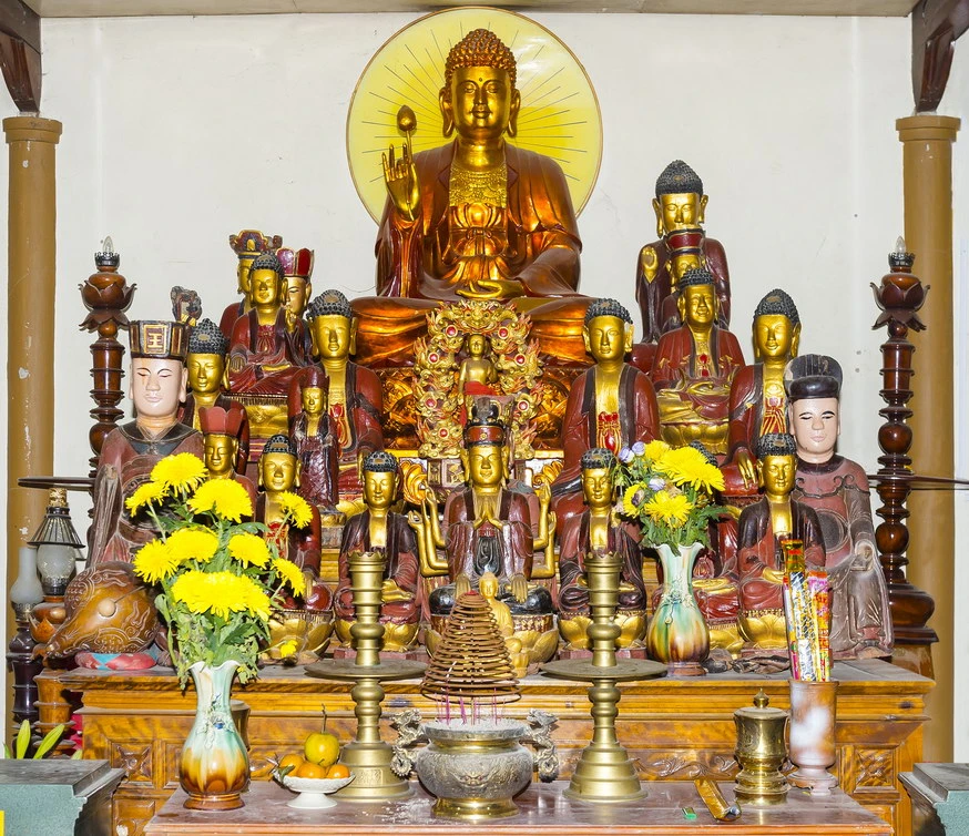 CÁCH BỐ TRÍ TƯỢNG THỜ TRONG CHÙA MIỀN BẮC