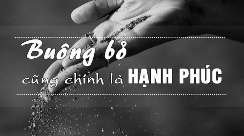 Học được cách buông.
