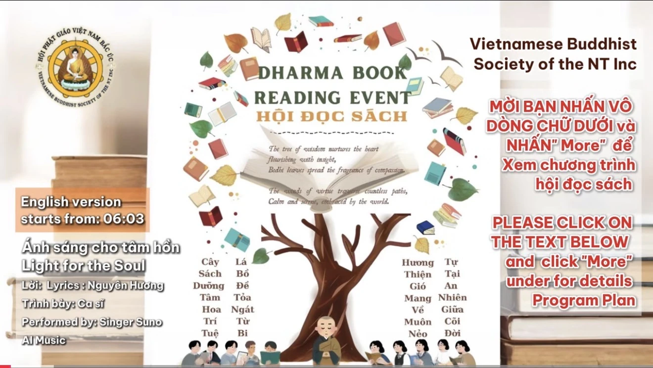 Mời Tham Dự Ngày Hội Đọc Sách Pháp - Khai Mở Tâm Hồn, Thắp Sáng Trí Tuệ 2026 (Dharma Book Reading Event Link 2026) Chùa Quốc Tế Darwi