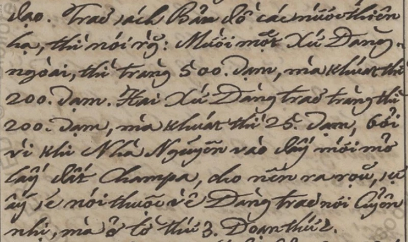 Tiếng Việt từ TK 17: một số cách dùng như bề tràng, nói khoét, nói hoặc, xác mấy, xa xác ... (phần 37B)
