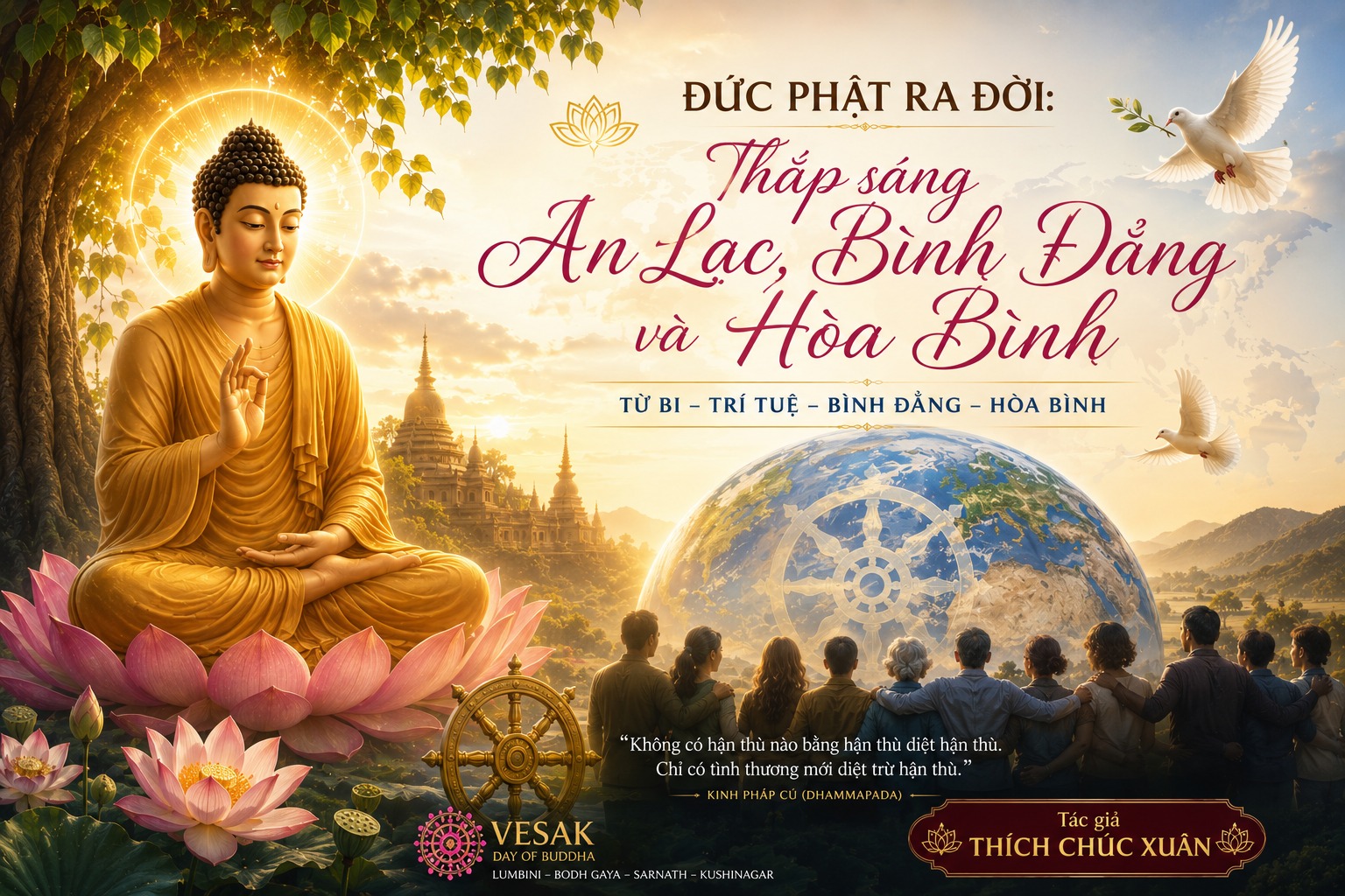 Đức Phật Ra Đời: Thắp sáng An Lạc, Bình Đẳng và Hòa Bình