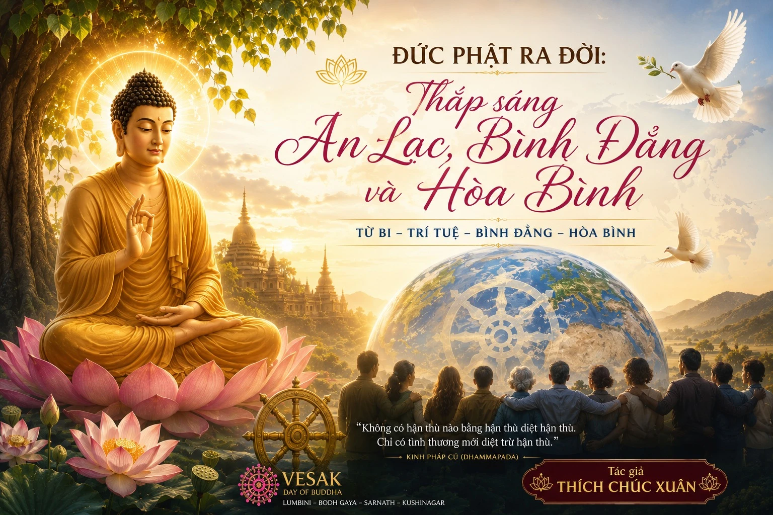Đức Phật Ra Đời: Thắp sáng An Lạc, Bình Đẳng và Hòa Bình