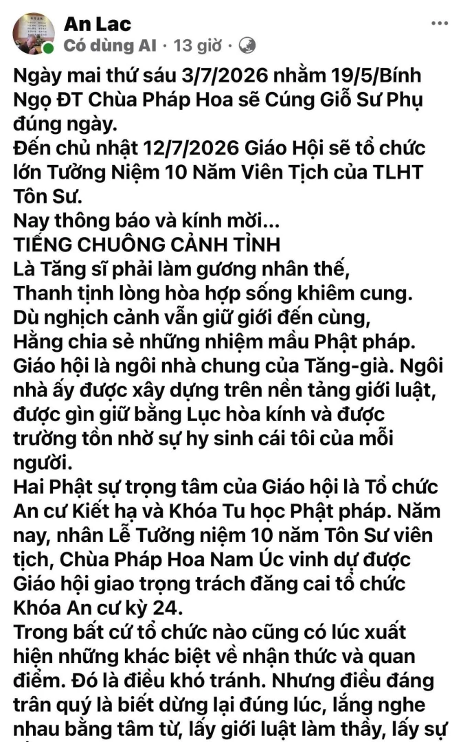 LỜI MINH ĐỊNH  CỦA CHÁNH THƯ KÝ HỘI ĐỒNG GIÁO PHẨM-1
