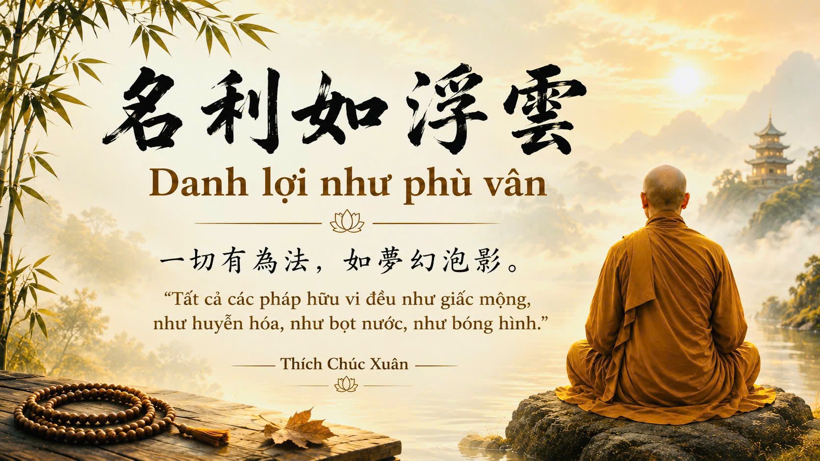 Danh lợi như phù vân - 名利如浮雲