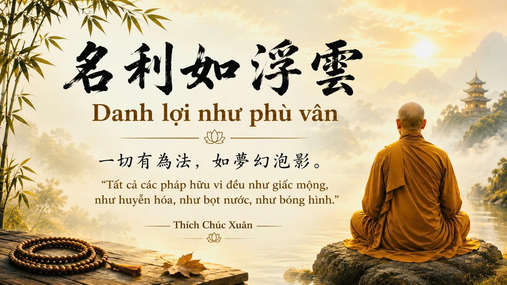 Danh lợi như phù vân - 名利如浮雲