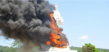 Campuchia: Tượng Phật Quan Âm của người Việt bị đốt cháy