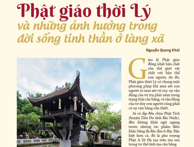 Phật giáo thời Lý và những ảnh hưởng trong đời sống tinh thần ở làng xã