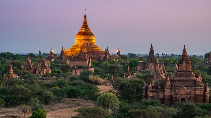 Chùa Dhammayazika (Chùa 5 mặt), Pwasaw, Myanmar. (Ảnh: Vasily Iakovlev)