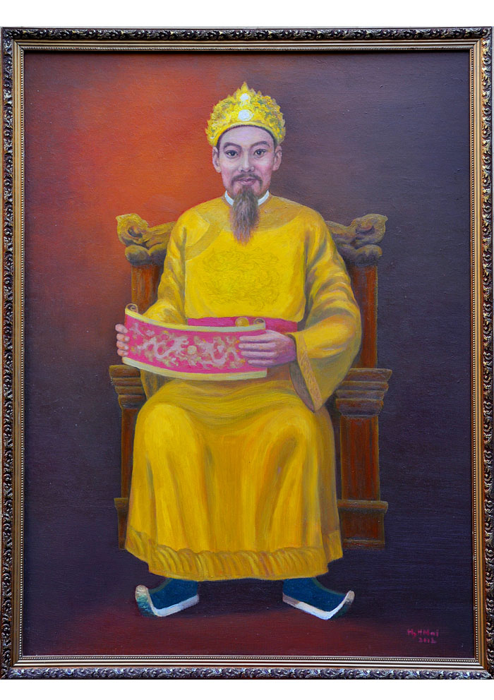 Chân dung Hồ Quý Ly - Sơn dầu