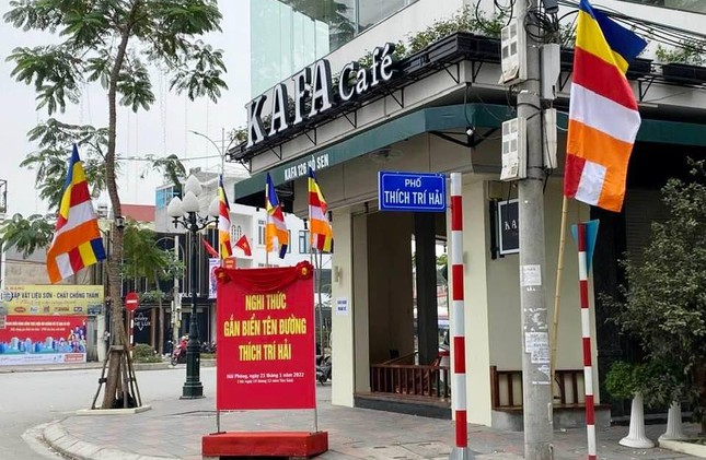 Chính thức gắn biển phố “Thích Trí Hải” ở TP.Hải Phòng ảnh 2